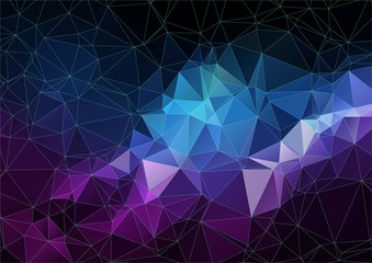 Wall Mural - space abstract polygonal background