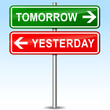 © Francois Poirier - tomorrow and yesterday directions sign
