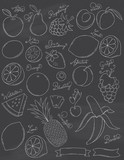 Fototapeta Kosmos - Chalkboard Fruits