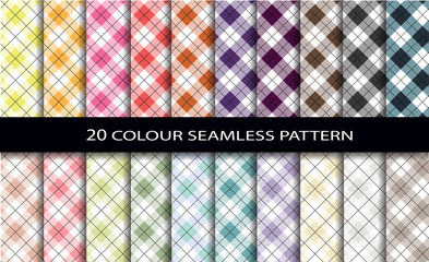 Wall Mural - 20 color seamless patterns