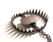Bear Trap. Clipping path included.