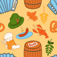 Wall Mural - Oktoberfest seamless pattern