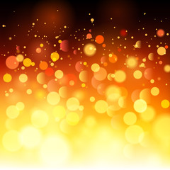 Canvas Print - Fire bokeh abstract background