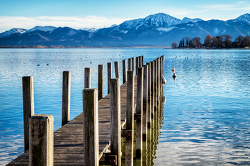 Sticker - old wooden jetty