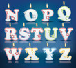 Candle letters from N to Z