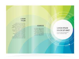 brochure design template round