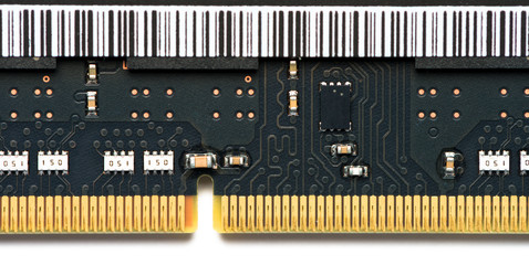close up electronic ram chip