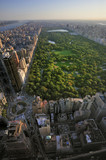 Fototapeta Nowy Jork - Aerial view of Central Park and Columbus Circle, Manhattan, New