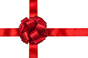 red ribbon with a bow