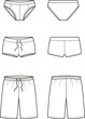 Vector illustration of men's swimming trunks