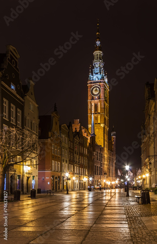 Naklejka na drzwi The Gdansk city hall