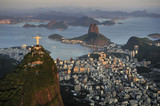 Fototapeta Nowy Jork - Aerial view of Christ, Sugarloaf, Guanabara Bay, Rio de Janeiro