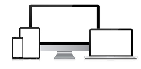 Wall Mural - modern digital tech device collection