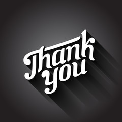 Wall Mural - Thank you day Vintage Retro Typography Hand Drawn