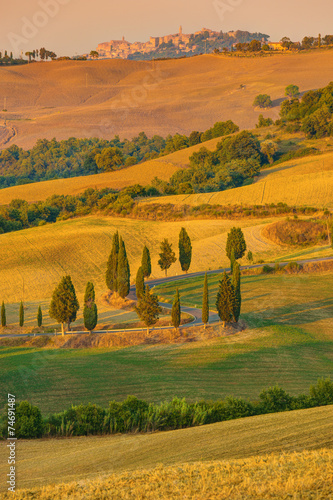 Fototapeta na wymiar Tuscany Autumn Landscape Italy