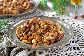 Sugared and rum glazed nuts