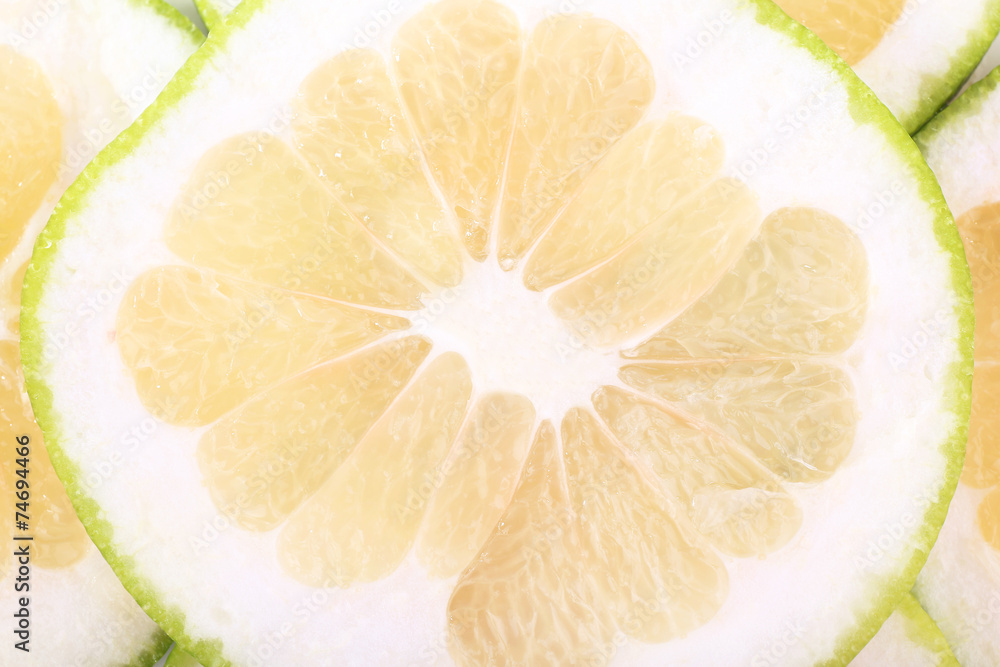 Sliced sweetie close-up background