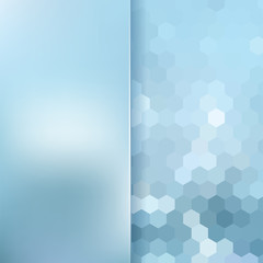 Wall Mural - abstract background consisting of hexagons and matt glass