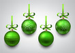 Green christmas balls.