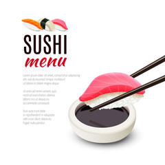 Wall Mural - Sushi Menu Background