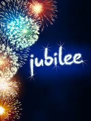 jubilee anniversary firework celebration party blue