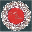 Vintage Christmas Card. Stylized pattern and snowflakes