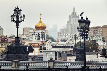 Poster - Cathedral Christ the Savior square, Moscow, Russia