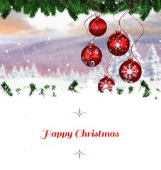 Poster - Composite image of Christmas greeting card