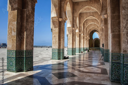 Fotografie, Obraz Interiors passage of Hassan II mosque, Casablanca