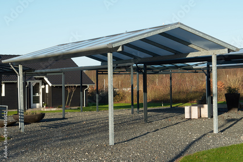 Modern Carport Car Garage Parking Buy This Stock Photo And