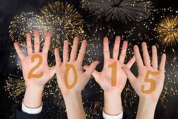 Poster - Composite image of business peoples hands