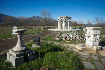 Temple at Ancient Mantineia, Arcadia, Peloponnese, Greece