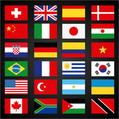 Poster - flags set