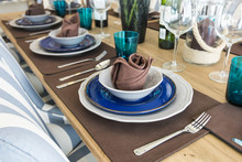 Ceramic Tableware On The Table