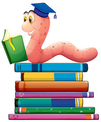 Poster - Book and worm