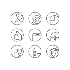 Poster - Different web browser icons set with rounded corners. Design ele