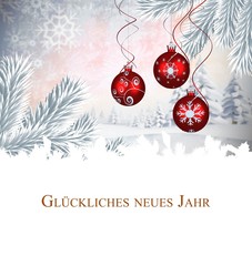 Poster - Composite image of christmas greeting in german