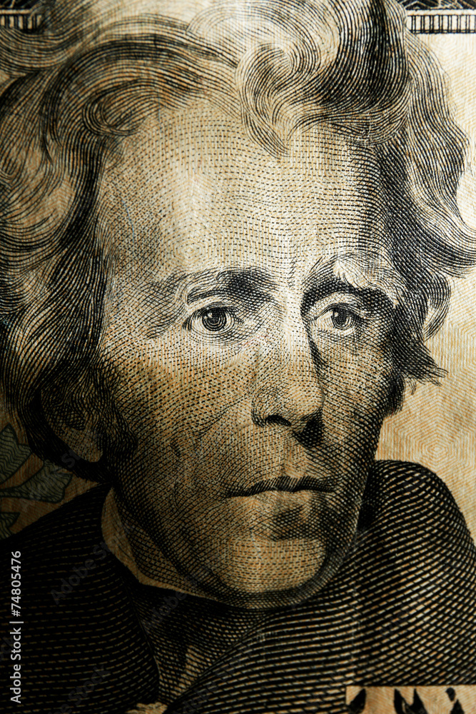 Dollar face close-up