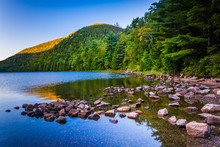 Morning Reflections At Bubble Pond, In Acadia National Park, Mai