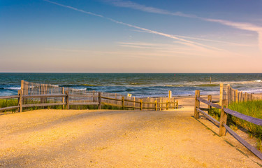 Path to the Atlantic Ocean in Atlantic City, New Jersey.