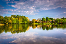 Evening Reflections At Wilde Lake In Columbia, Maryland.