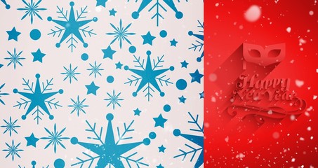 Poster - Composite image of snow falling