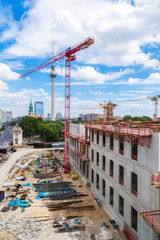 Aerial view building site of Berlin