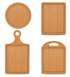 wooden cutting board vector illustration