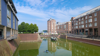 Wall Mural - old harbor in dusseldorf, germany