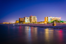 View Of Beachfront Hotels And The Beach From The Fishing Pier At