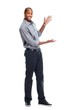 © grinny - African-American man presenting copyspace