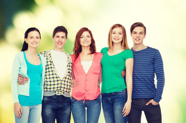 Wall Mural - group of smiling students standing