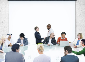 Canvas Print - Business People Corporate Meeting Presentation Corporate Concept