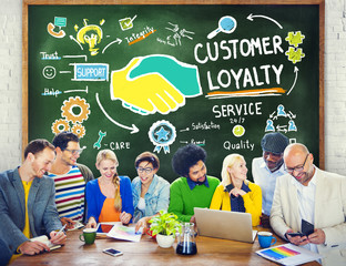 Poster - Customer Loyalty Service Support Care Trust Casual Concept